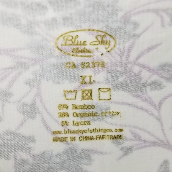 Blue Sky bamboo/cotton cold shoulder top, size XL, Unworn! - Picture 4 of 5